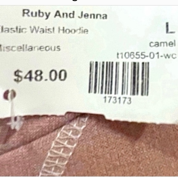 💖HOST PICK💖-NWT Whiteroom
& Cactus Hoodie with Elastic Waist - Picture 4 of 5